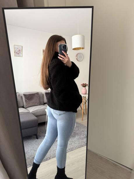 Čierna dámska bunda, h&m,s