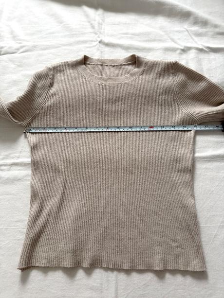 Béžová súprava zo zmesi bavlny, kašmíru a vlny, m