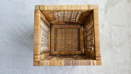 Ratanovy košík z ikea, 25x23x23 cm,
