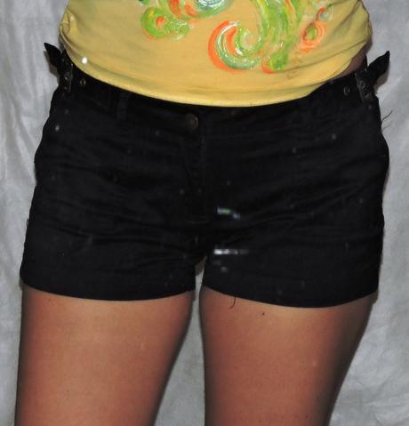 Čierne krátke nohavice mierne elastické, gate,s