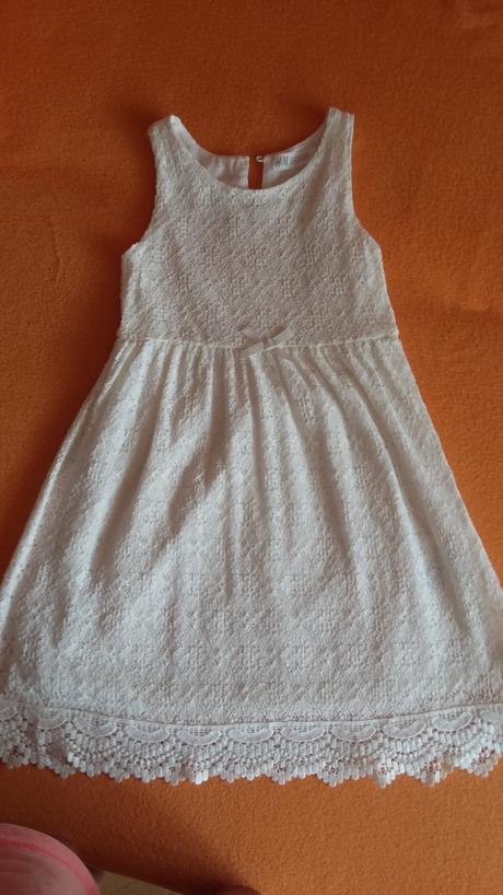 Biele šaty, h&m,122