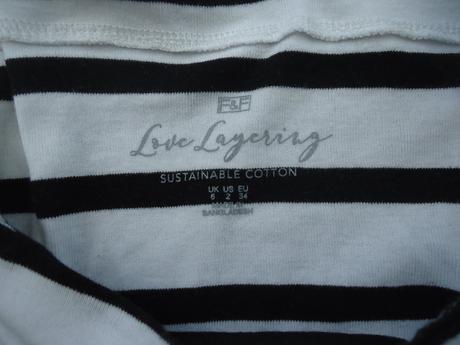 Pruhované tričko s lodičkovým výstrihom, f&f,xs