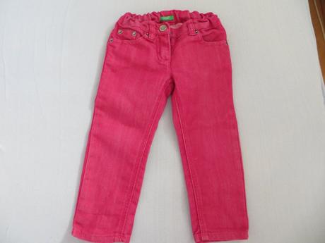 Bordové rifľové nohavice, benetton,92