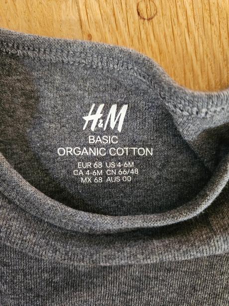 2x h&m body sivé zavinovacie 68, h&m,68