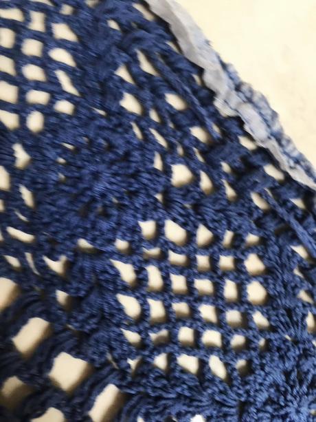 Háčkovaný bavlnený pás, 