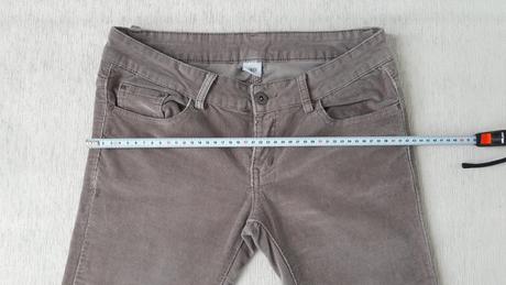 Hnedé kordové nohavice, 30