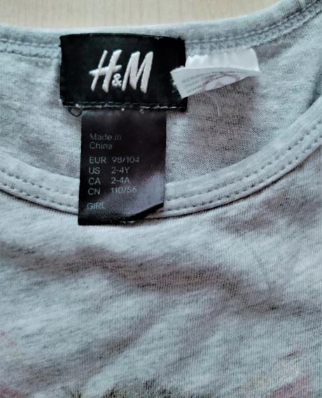 Tričko mačička, h&m,98