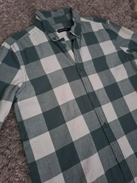 Flanelová kockovaná košeľa, 152