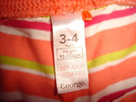 2x páskované kraťasky veľ. 4 roky-cena spolu, george,104