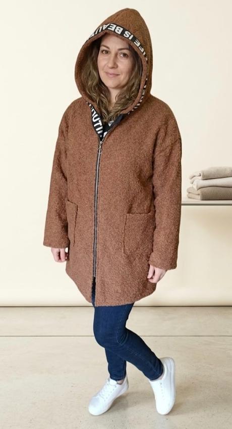 Krásna alpská hnedá na zips, l / m / xl / xxl