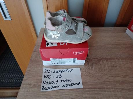 Dievčenské sandále zn.superfit veľ.23, superfit,23