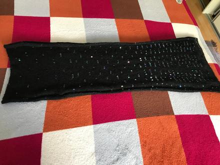 Šál s trblietkami, dlzka 208 cm,