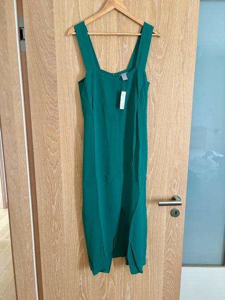 Viskozove saty lindex s predným razporkom, lindex,36