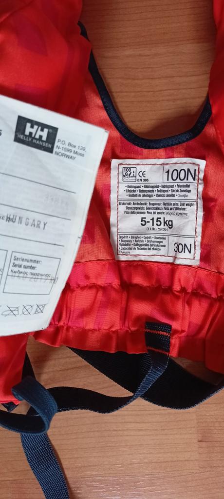 Záchranná vesta helly hansen 5/15kg, xs