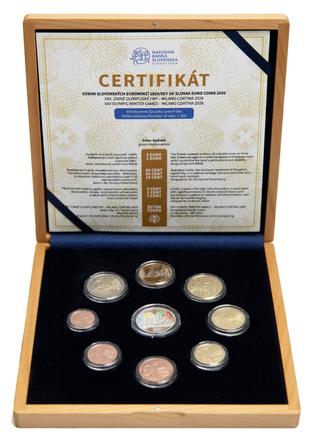 Sada mincí slovensko 2026 proof drevo, 