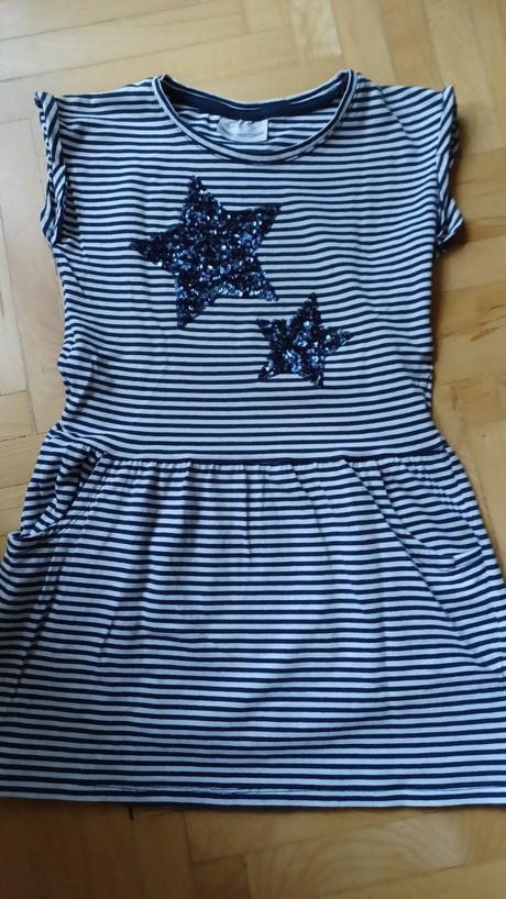 Pásikavé šaty, veľ. 140/146, 140