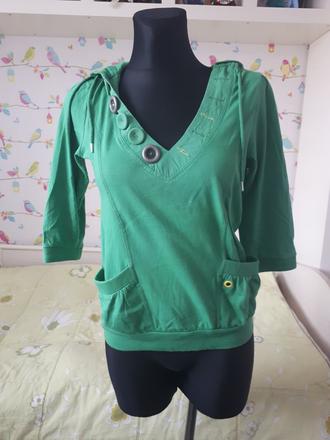 Zelená mikina s kapucňou, river island,34