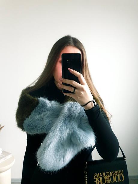 Kožušinový golier na šaty xs-m, zara,s