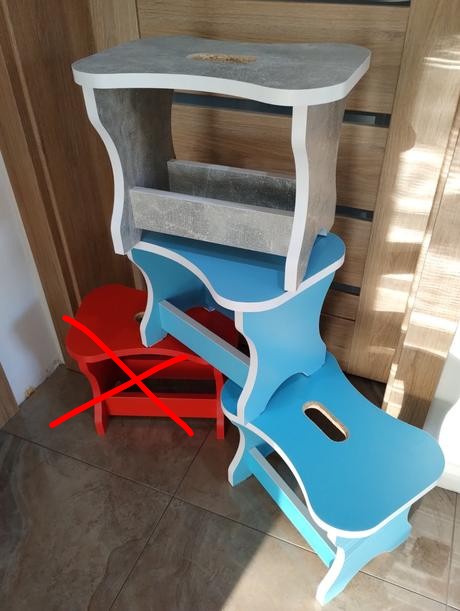 Farebný šamel/šamlík/šamerlík/štokrlík/stolček,