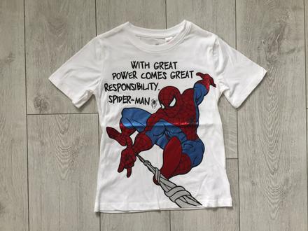 Chlapčenske tričko spider-man 6-8 rokov, h&m,122