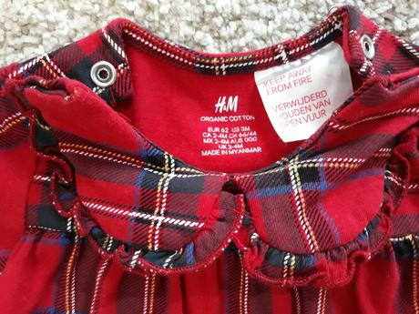 Kárované šaty s body hm, 62