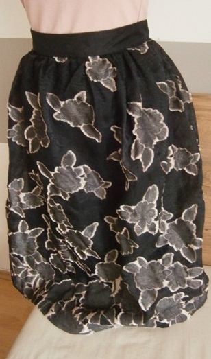 Dámska žakárová midi sukňa vel. xs, h&m,34