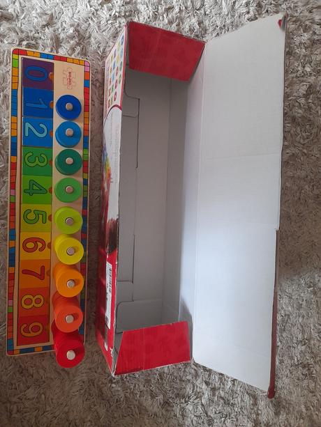 Bigjigs detska drevena vkladacka čisla, 