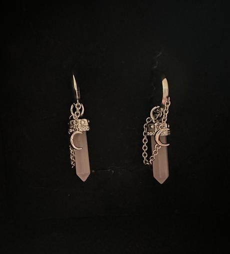 Strieborná sada šperkov hexagon pink ts, 