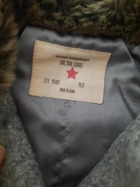 Dievčenský kabát veľ. 98, young dimension,98
