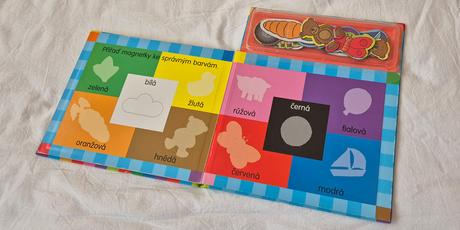 Magnetická knižka barvy a magnetická hra autá, 