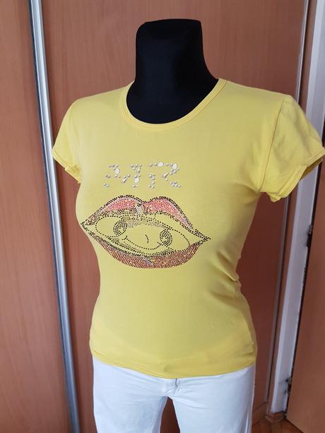 Banánové italy tričko s aplikáciou vel.s/m, s