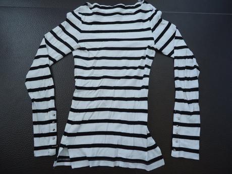 Pruhované tričko s lodičkovým výstrihom, f&f,xs