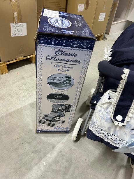 Decuevas skladací kočík pre dvojičky bábiky s tašk,