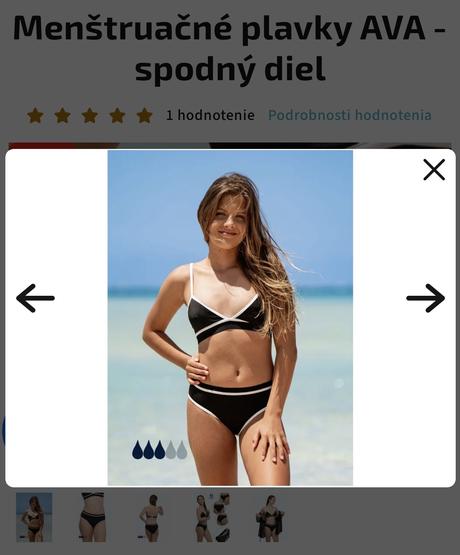 Menštruačné plavky ava pc 24,99, 34 - xs