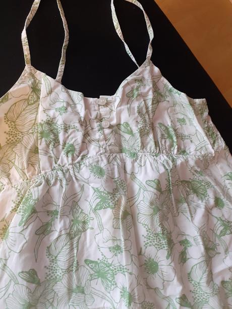 Zeleno biele kvalitne šaty 152/158, h&m,152