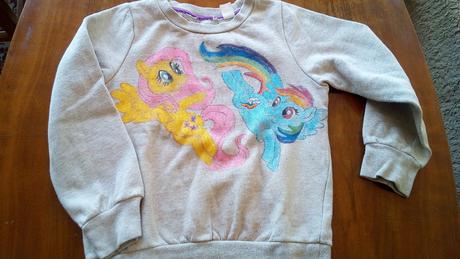Mikina s ručne maľovaným obrázkom my little pony, h&m,98