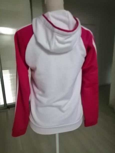 Mikinka dievčenska adidas bielo ruzova vel.164, adidas,164