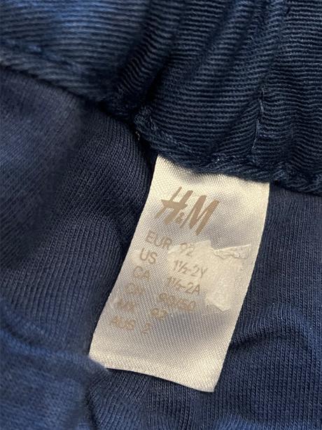 Chlapčenské podšité rifle tmavomodré h&m (92), h&m,92