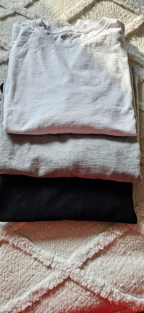 3 tričká dlhý  rukáv, next,164