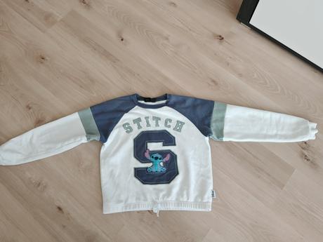 Biela mikina stich 140 -152, bavlna, 