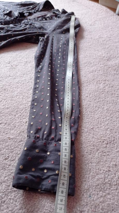 Sivá košeľa s bodkami orsay so zaväzov, top, v. 40, orsay,40