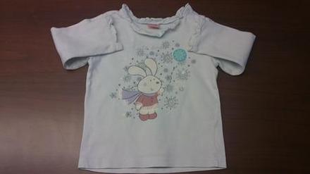 Bledunko modré tricko zo zajkom, cactus clone,80