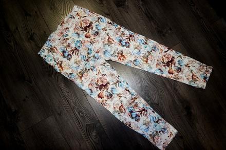 Zara kvietkované nohavice 164/13-14y, zara,164