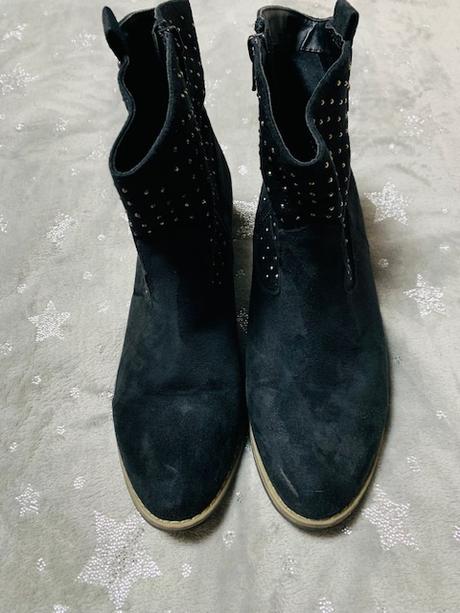Čierne semišové čižmičky, graceland,39