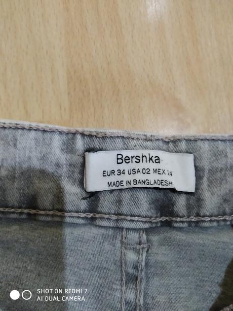 Riflová sukňa, bershka,34