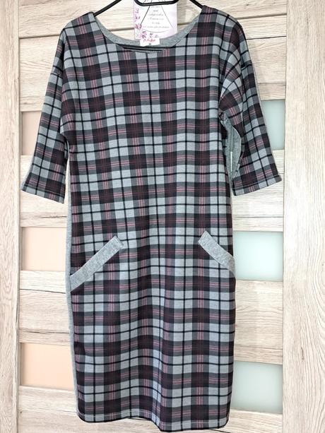 Hrubšie šaty s 3/4 rukávom, 36