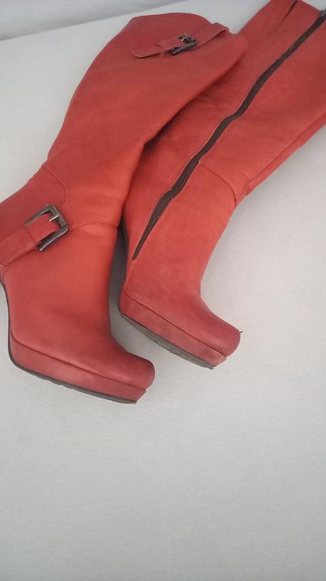 Kožené čižmy malo nosene, 38