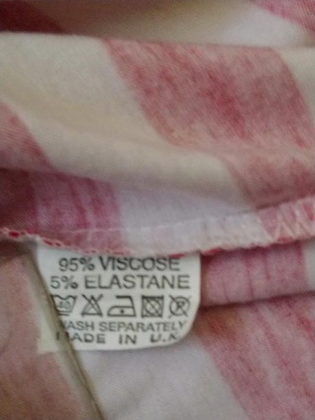 Dámsky elastický pásikavý červeno biely top, s