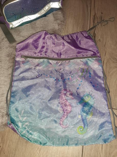 Školská anatomická taška stil coral set+kufrík, 