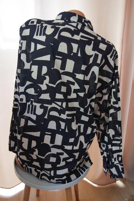 Modro biela bavlnená košeľa, xl, xl